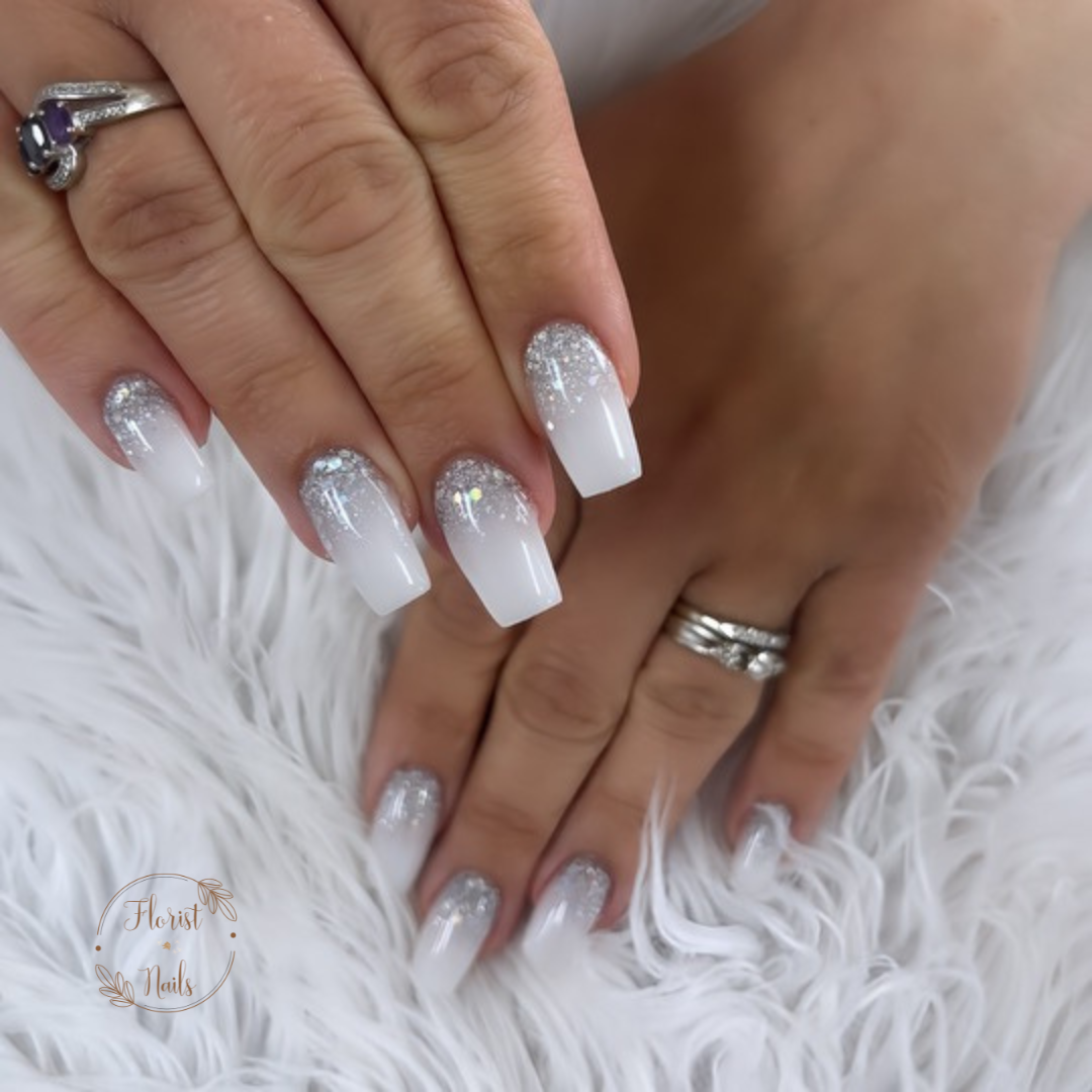 nails with white design