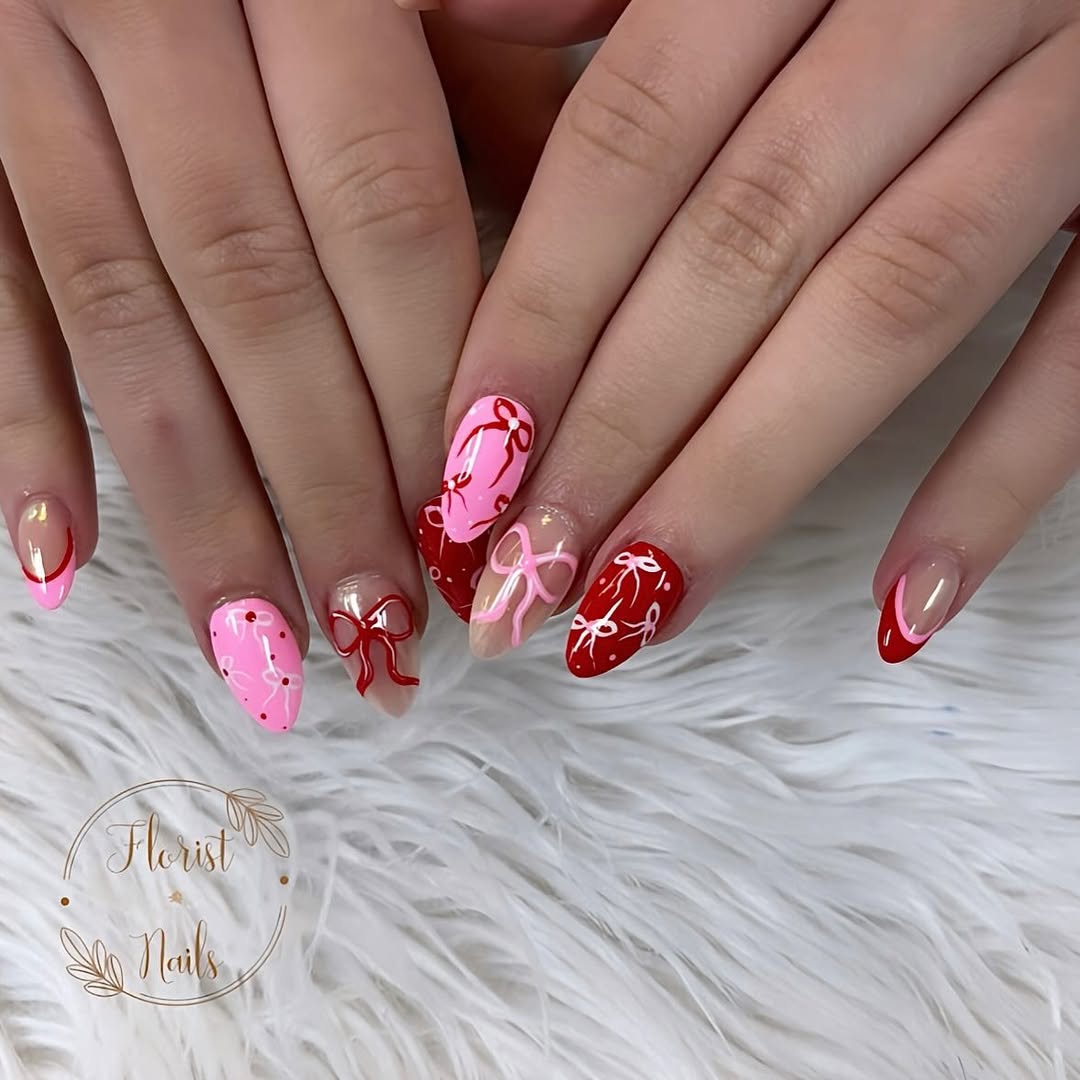 Bow Nails Design