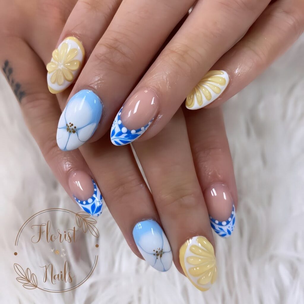 Nails with design